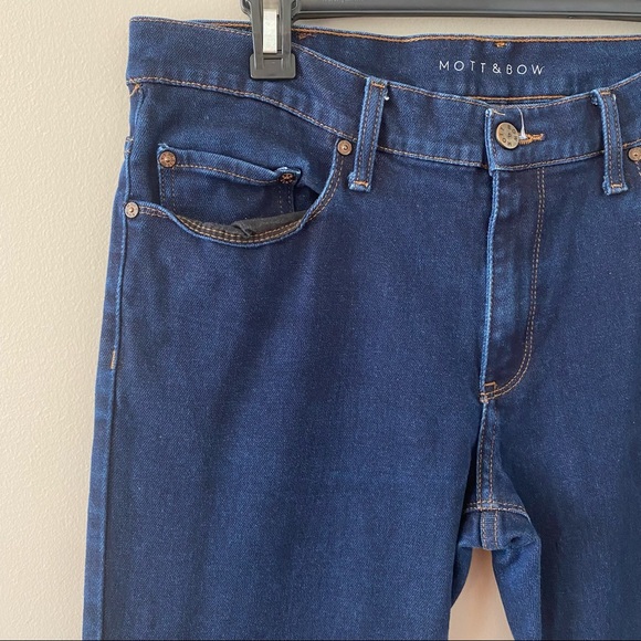 Mott & Bow Dark Wash High Waisted Skinny Jeans Women’s Size 34 Pre-owned EUC - Picture 2 of 10